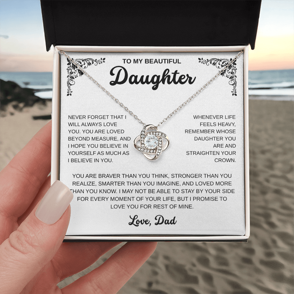 To My Daughter | A Father's Endless Love | Love Knot Necklace