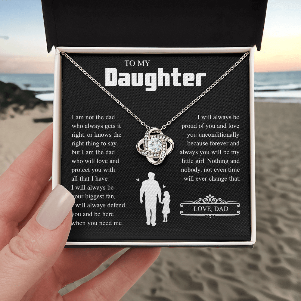 To My Daughter | From Dad with Love | Love Knot Necklace