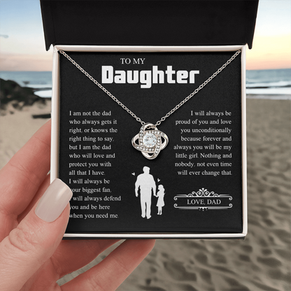 To My Daughter | From Dad with Love | Love Knot Necklace