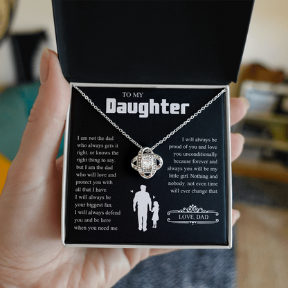 To My Daughter | From Dad with Love | Love Knot Necklace