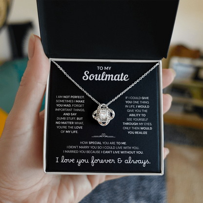 To My Soulmate | A Meaningful Love Gift | Love Knot Necklace