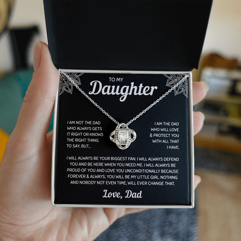 To My Daughter | A Father's Forever Love | Love Knot Necklace