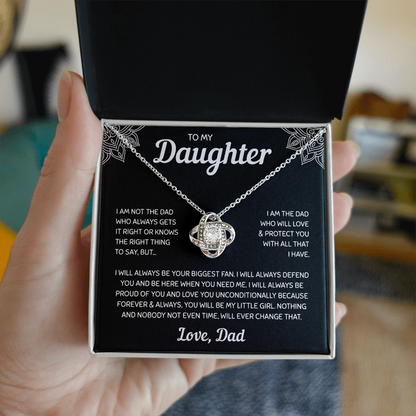 To My Daughter | A Father's Forever Love | Love Knot Necklace