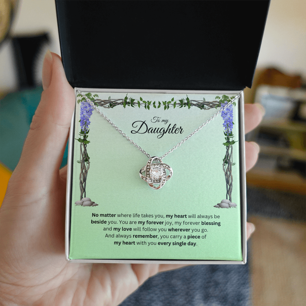 To My Daughter | Your Journey Inspires Me Always | Love Knot Necklace