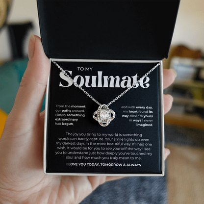 To My Soulmate | Our Story Is My Favorite | Love Knot Necklace