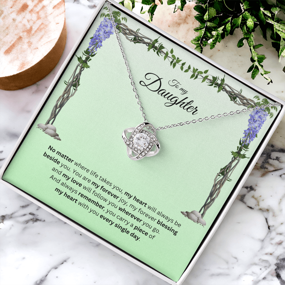 To My Daughter | Your Journey Inspires Me Always | Love Knot Necklace