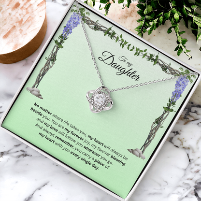 To My Daughter | Your Journey Inspires Me Always | Love Knot Necklace