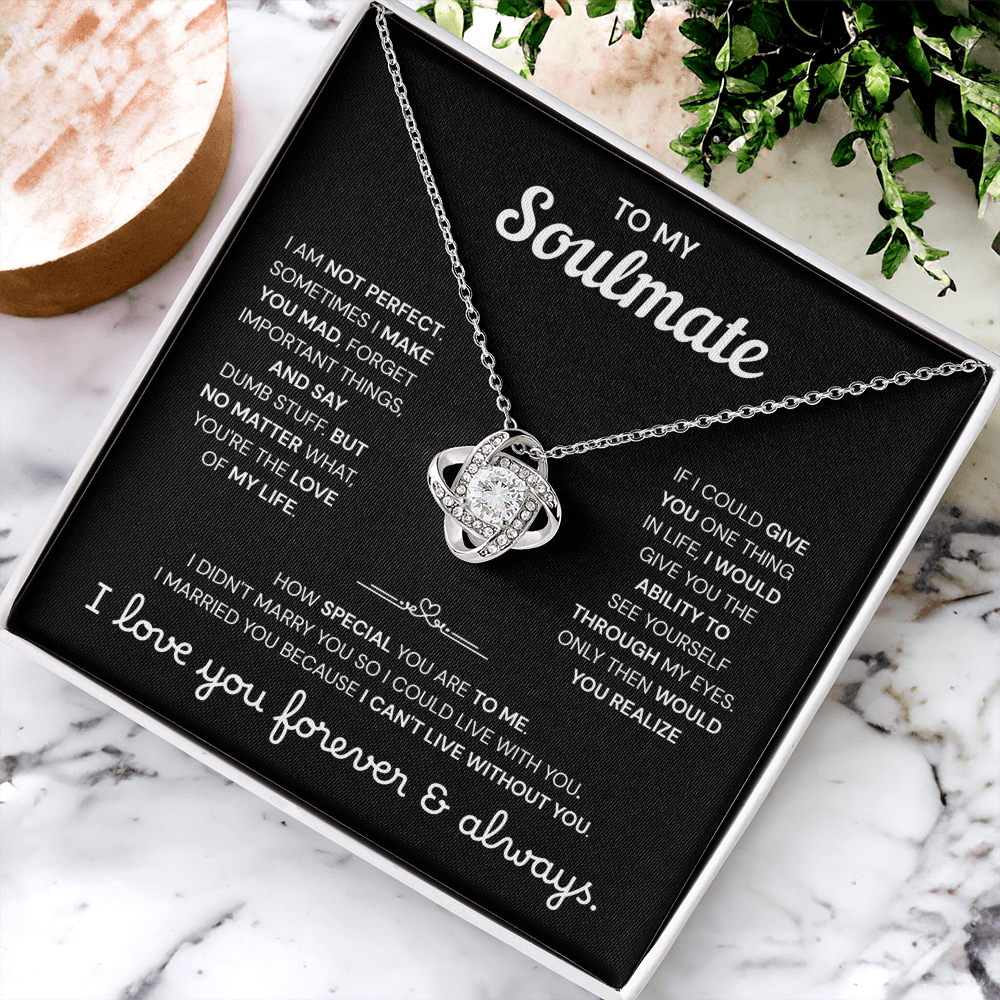 To My Soulmate | A Meaningful Love Gift | Love Knot Necklace