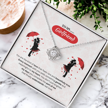 To My Girlfriend | Your Love Feels Beautiful | Love Knot Necklace