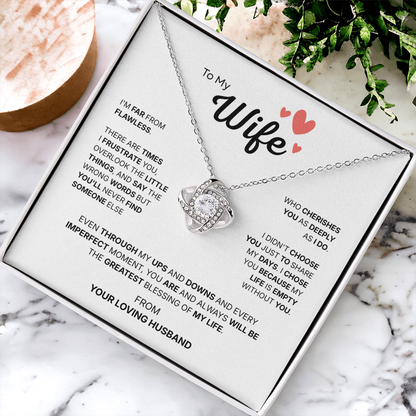 To My Wife | Chosen With All My Heart | Love Knot Necklace