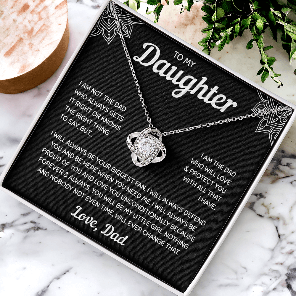 To My Daughter | A Father's Forever Love | Love Knot Necklace