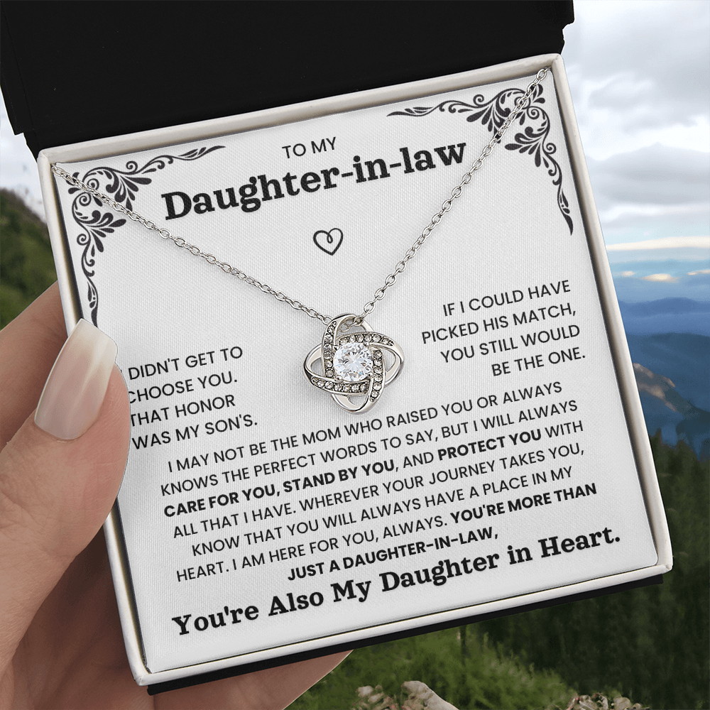 To My Daughter-in-Law – My Daughter in heart | Love Knot Necklace