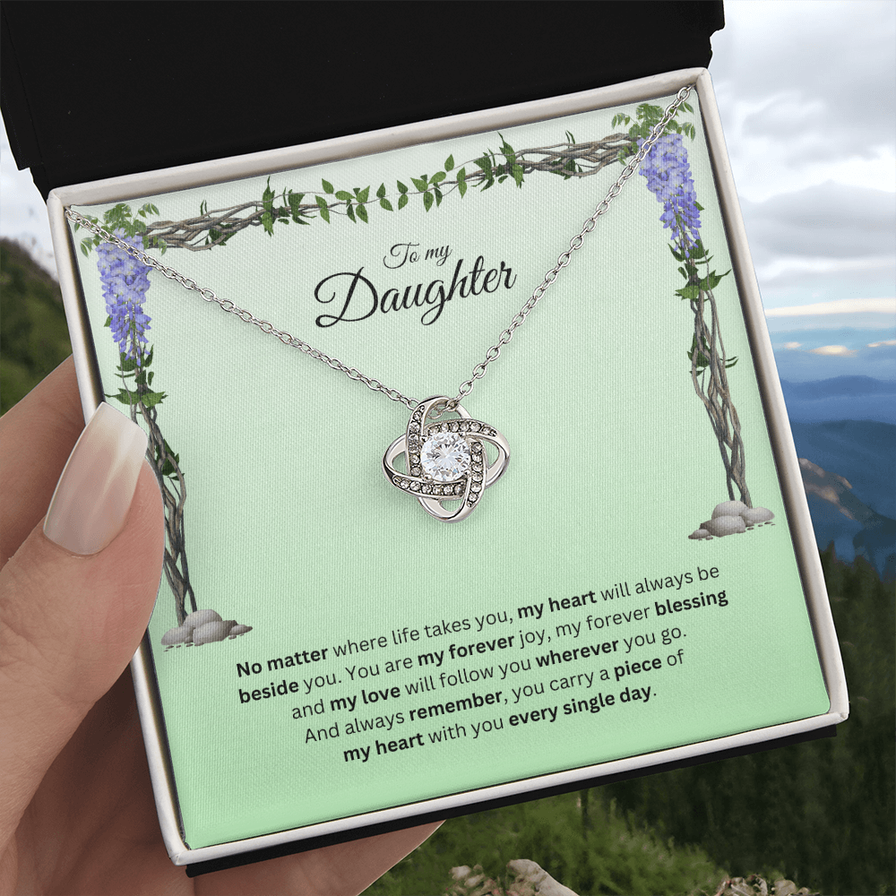 To My Daughter | Your Journey Inspires Me Always | Love Knot Necklace