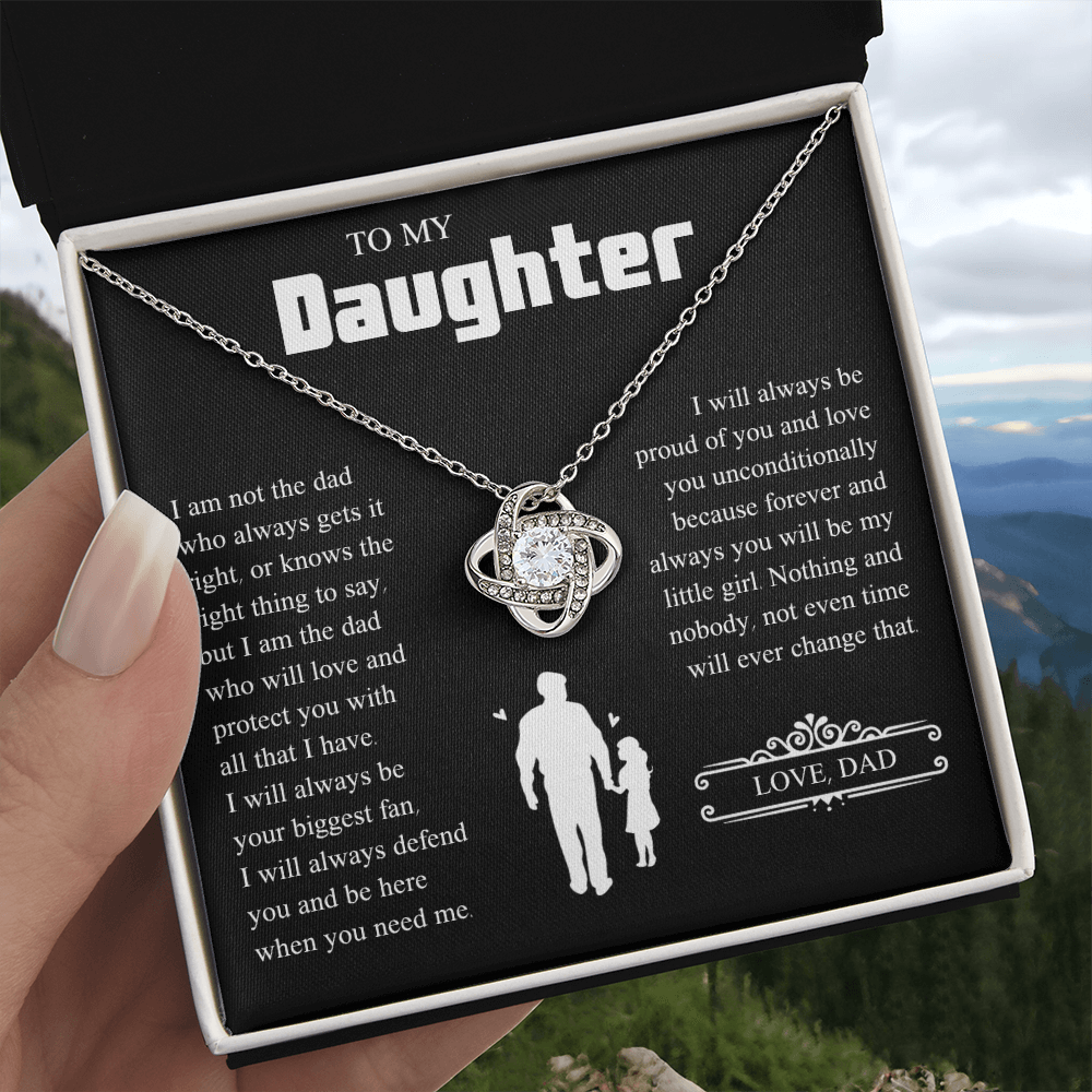To My Daughter | From Dad with Love | Love Knot Necklace