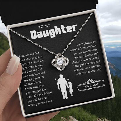 To My Daughter | From Dad with Love | Love Knot Necklace