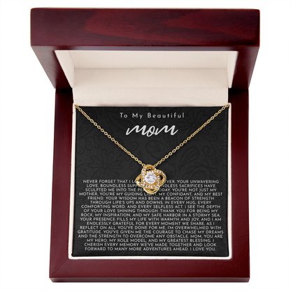 To My Mom | My Guiding Light | Love Knot Necklace