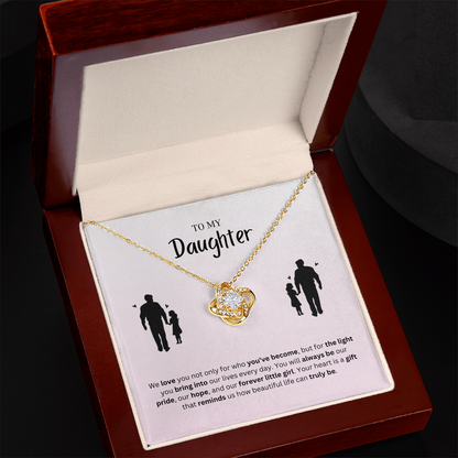 To My Daughter | You Make Life More Beautiful | Love Knot Necklace
