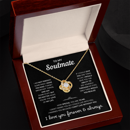 To My Soulmate | A Meaningful Love Gift | Love Knot Necklace