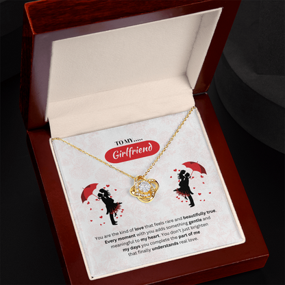 To My Girlfriend | Your Love Feels Beautiful | Love Knot Necklace