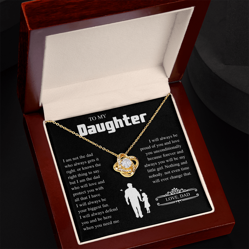 To My Daughter | From Dad with Love | Love Knot Necklace