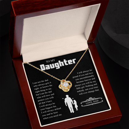 To My Daughter | From Dad with Love | Love Knot Necklace