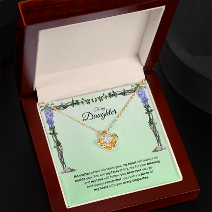 To My Daughter | Your Journey Inspires Me Always | Love Knot Necklace