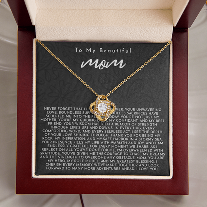 To My Mom | My Guiding Light | Love Knot Necklace