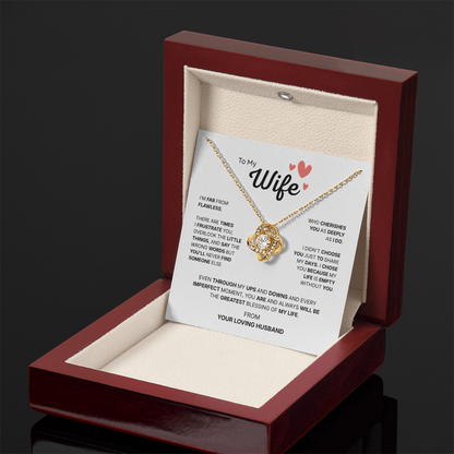 To My Wife | Chosen With All My Heart | Love Knot Necklace