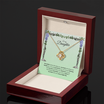To My Daughter | Your Journey Inspires Me Always | Love Knot Necklace