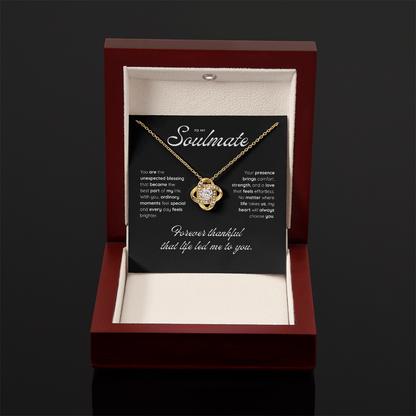 To My Soulmate | My Heart Found Its Match | Love Knot Necklace