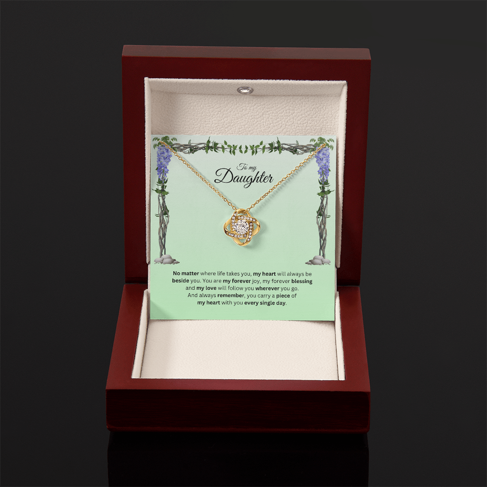 To My Daughter | Your Journey Inspires Me Always | Love Knot Necklace
