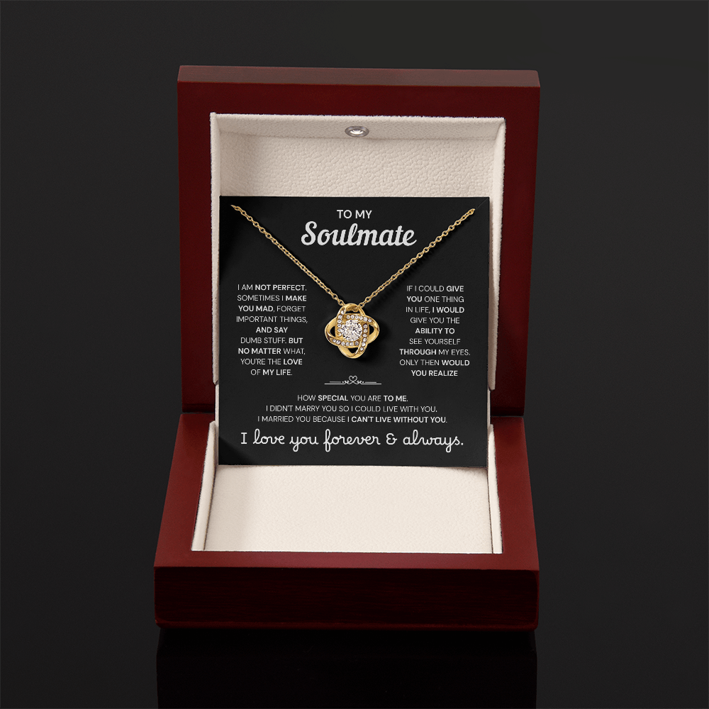 To My Soulmate | A Meaningful Love Gift | Love Knot Necklace