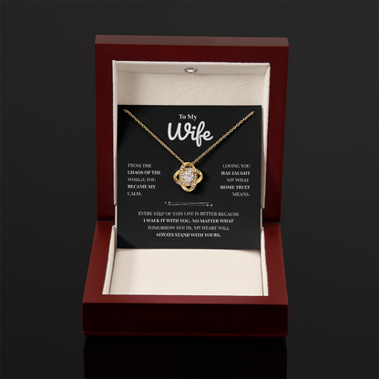 To My Wife | You Are My Place of Peace | Love Knot Necklace