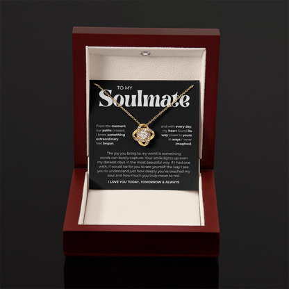 To My Soulmate | Our Story Is My Favorite | Love Knot Necklace