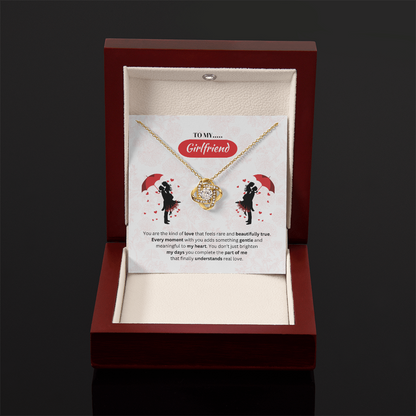 To My Girlfriend | Your Love Feels Beautiful | Love Knot Necklace