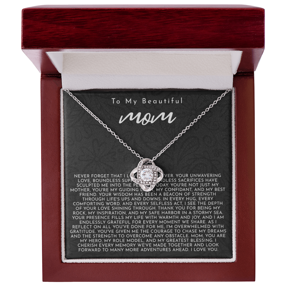 To My Mom | My Guiding Light | Love Knot Necklace