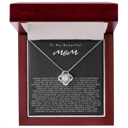 To My Mom | My Guiding Light | Love Knot Necklace