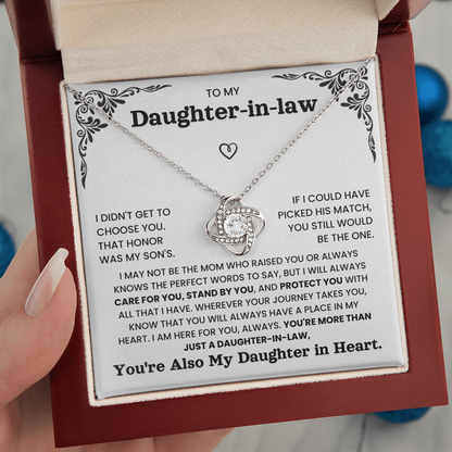 To My Daughter-in-Law – My Daughter in heart | Love Knot Necklace
