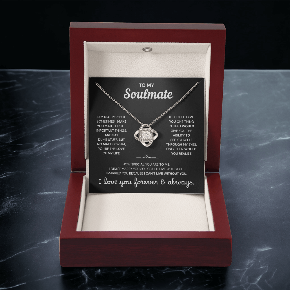 To My Soulmate | A Meaningful Love Gift | Love Knot Necklace