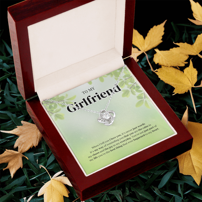 To My Girlfriend | Grateful for the Joy You Bring | Love Knot Necklace