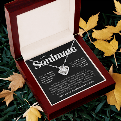 To My Soulmate | Our Story Is My Favorite | Love Knot Necklace