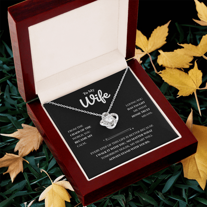 To My Wife | You Are My Place of Peace | Love Knot Necklace