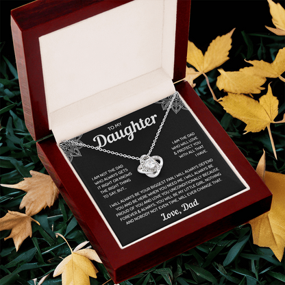 To My Daughter | A Father's Forever Love | Love Knot Necklace