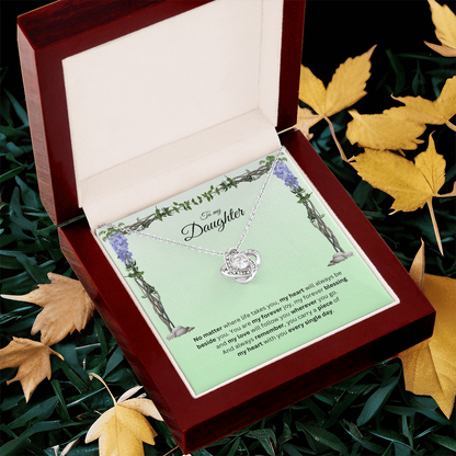 To My Daughter | Your Journey Inspires Me Always | Love Knot Necklace
