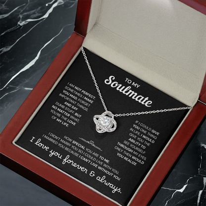 To My Soulmate | A Meaningful Love Gift | Love Knot Necklace