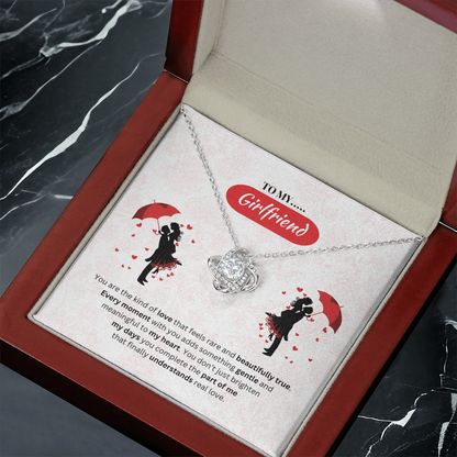 To My Girlfriend | Your Love Feels Beautiful | Love Knot Necklace