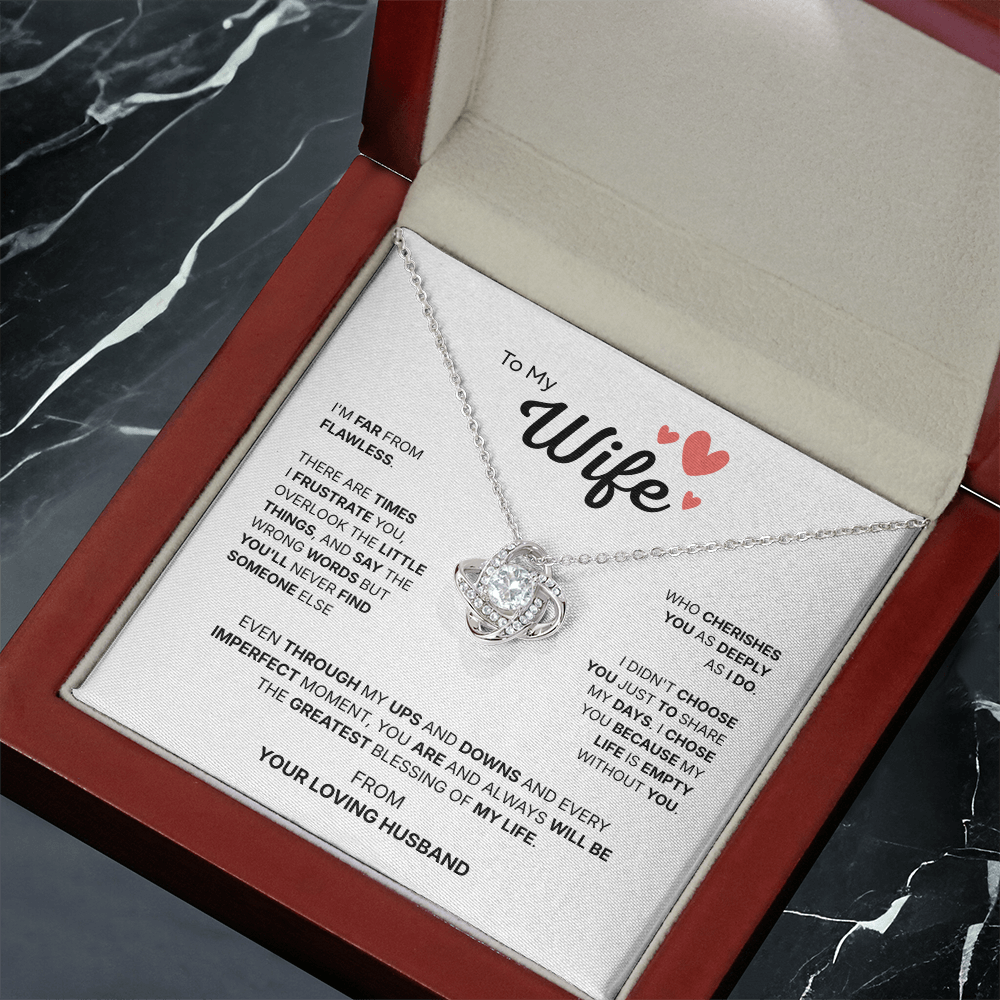 To My Wife | Chosen With All My Heart | Love Knot Necklace