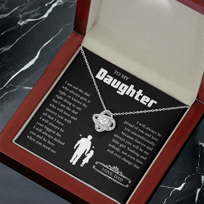 To My Daughter | From Dad with Love | Love Knot Necklace