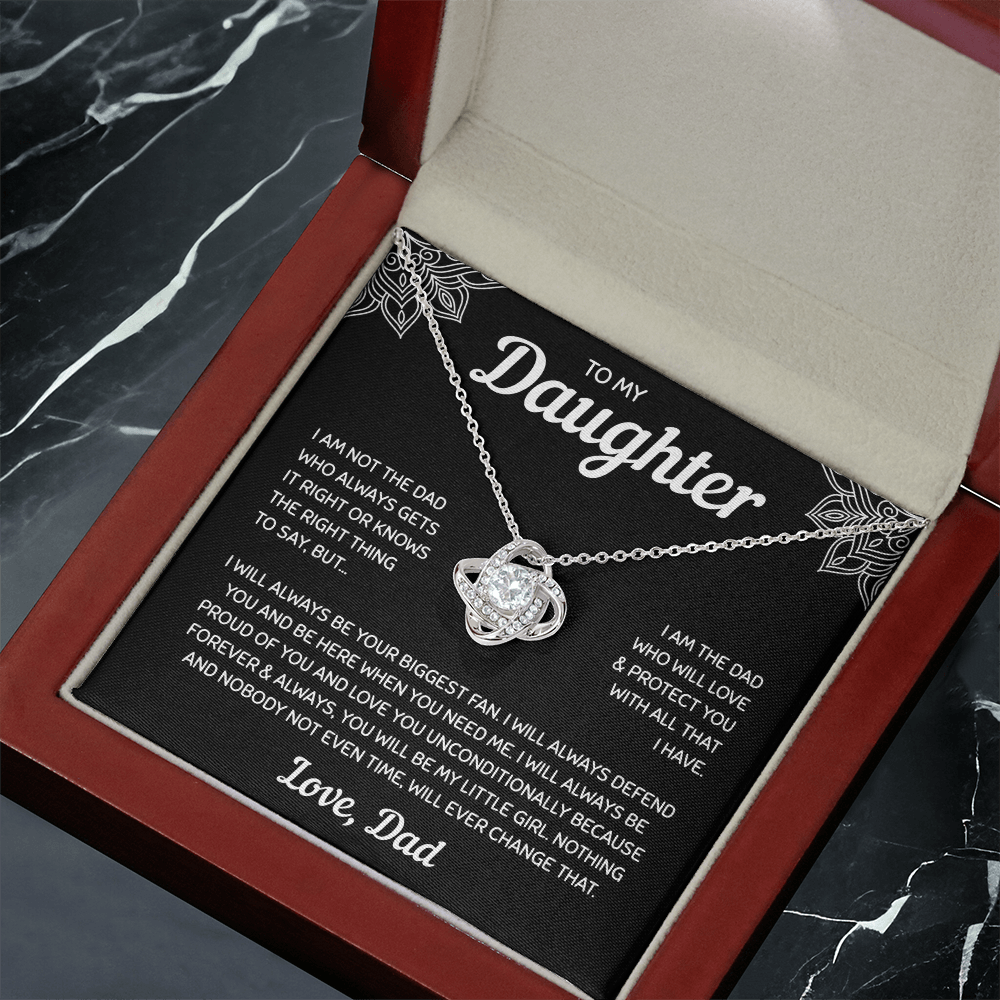 To My Daughter | A Father's Forever Love | Love Knot Necklace