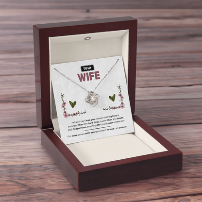 To My Wife | Love Is Stronger Than Anything | Love Knot Necklace